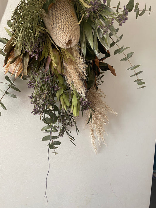 Dried Flower Swags (Flat Back Bouquets)